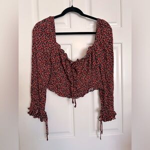 Cherry red perfect combination of sexy and cute top.